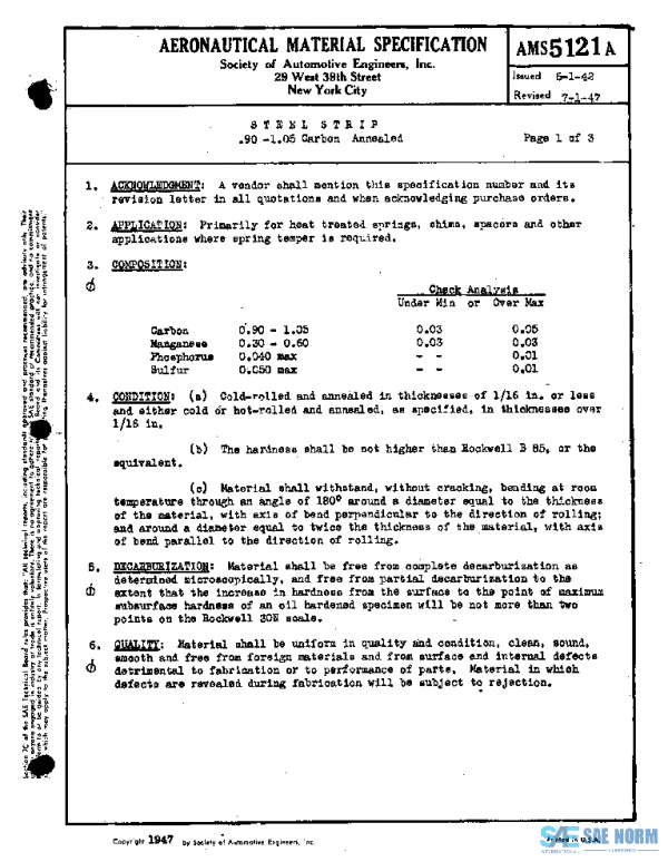 SAE AMS5121A PDF SAE AMS5121A PDF