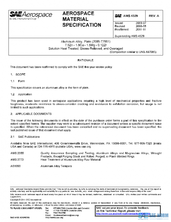 SAE AMS4329A PDF SAE AMS4329A PDF