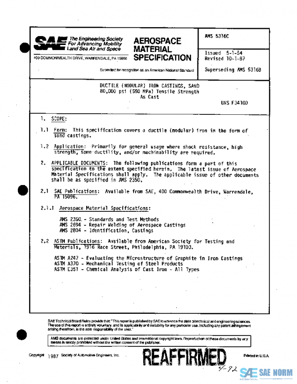 SAE AMS5316C PDF SAE AMS5316C PDF