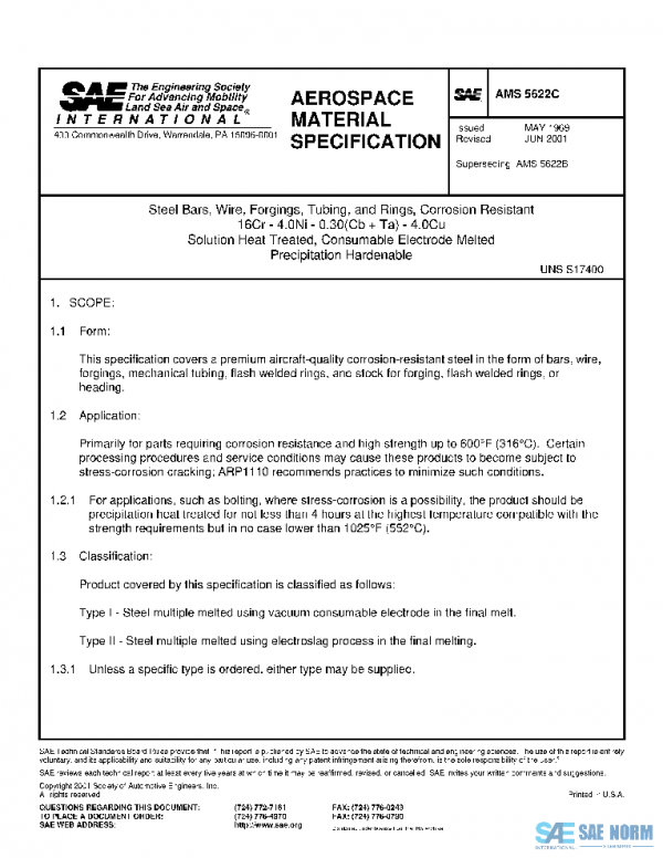 SAE AMS5622C PDF