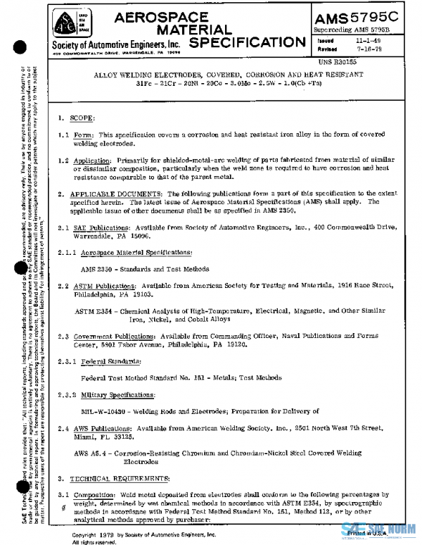 SAE AMS5795C PDF SAE AMS5795C PDF