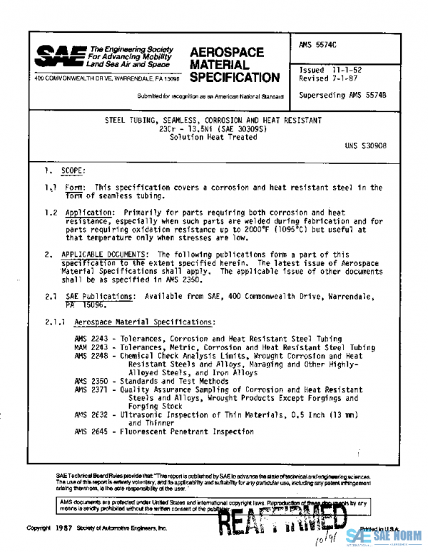 SAE AMS5574C PDF