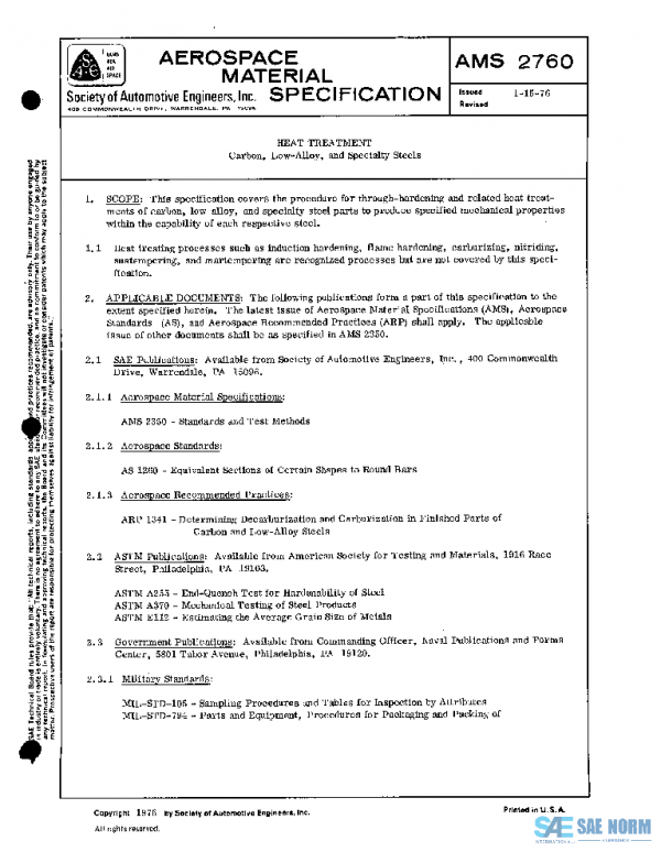 SAE AMS2760 PDF