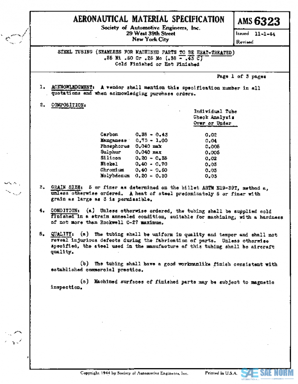 SAE AMS6323 PDF SAE AMS6323 PDF