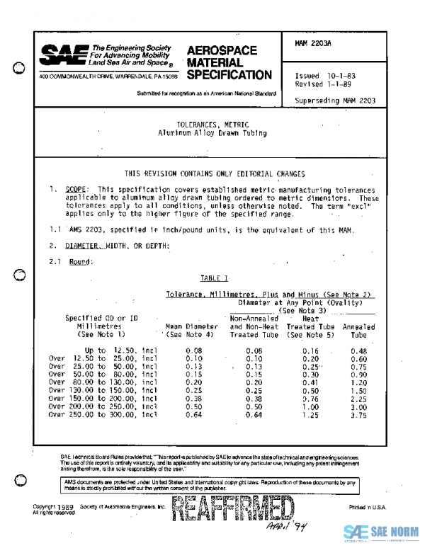 SAE MAM2203A PDF SAE MAM2203A PDF