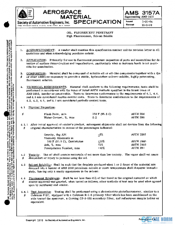 SAE AMS3157A PDF SAE AMS3157A PDF