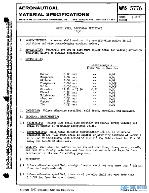 SAE AMS5776 PDF SAE AMS5776 PDF