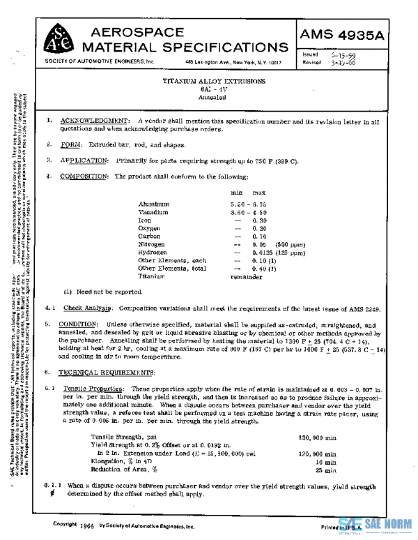 SAE AMS4935A PDF SAE AMS4935A PDF