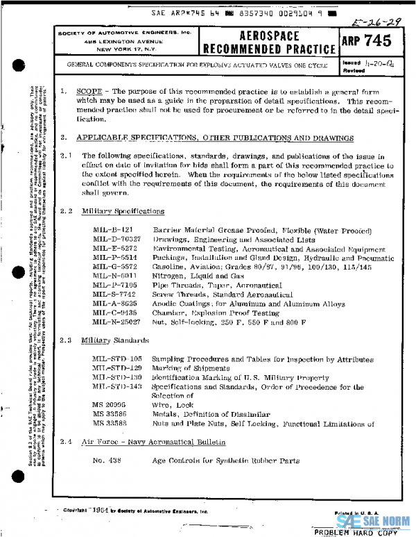 SAE ARP745 PDF SAE ARP745 PDF