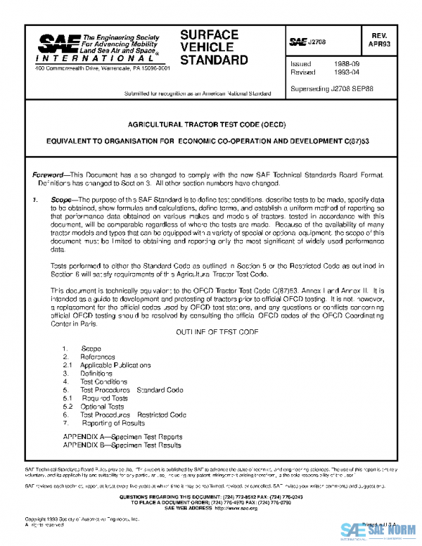 SAE J2708_199304 PDF SAE J2708_199304 PDF