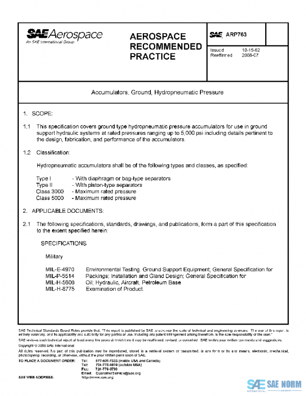 SAE ARP763 PDF