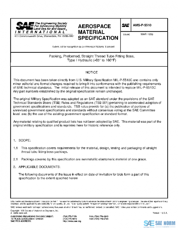 SAE AMSP5510 PDF