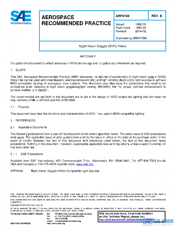 SAE ARP4169B PDF