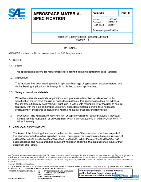 SAE AMS3055B PDF SAE AMS3055B PDF