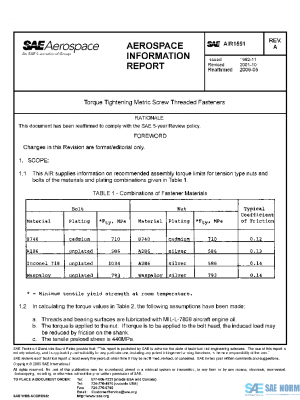 SAE AIR1551A PDF
