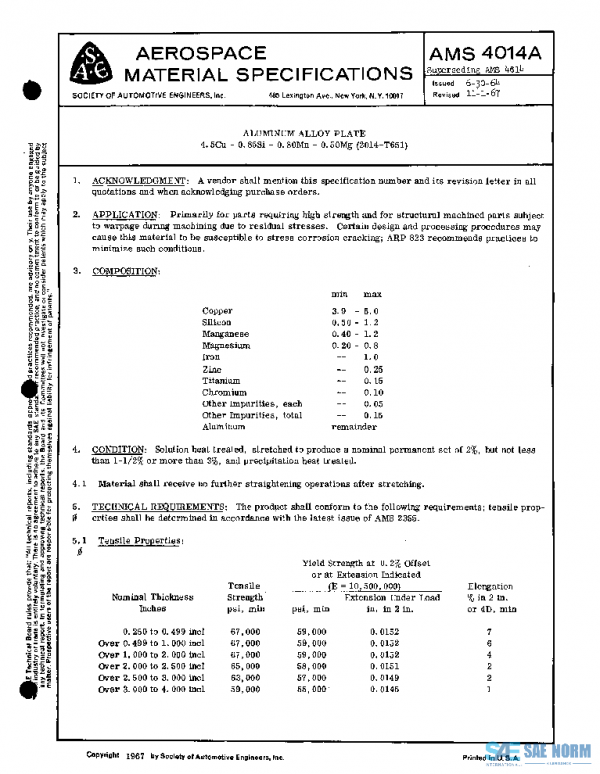 SAE AMS4014A PDF SAE AMS4014A PDF