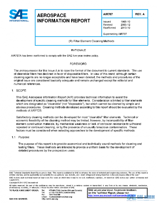 SAE AIR787A PDF SAE AIR787A PDF