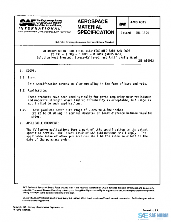 SAE AMS4319 PDF