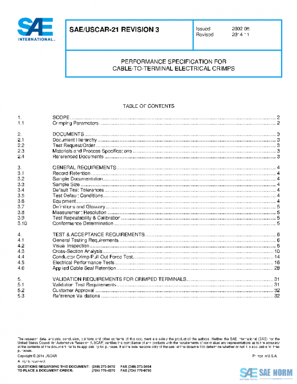 SAE USCAR21-3 PDF SAE USCAR21-3 PDF