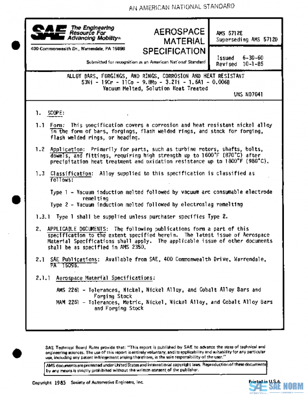 SAE AMS5712E PDF SAE AMS5712E PDF