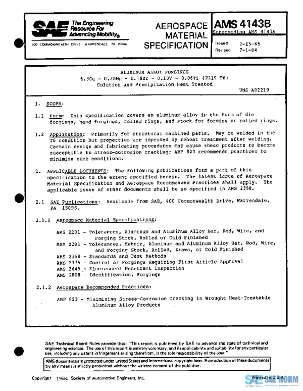 SAE AMS4143B PDF