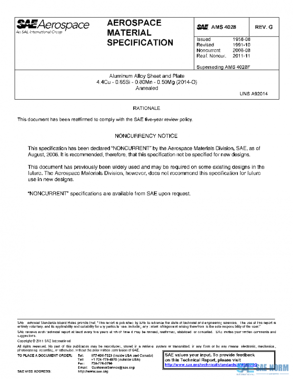 SAE AMS4028G PDF SAE AMS4028G PDF