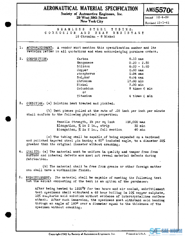 SAE AMS5570C PDF SAE AMS5570C PDF