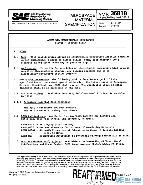 SAE AMS3681B PDF SAE AMS3681B PDF