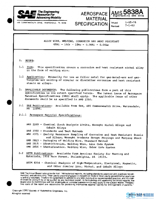 SAE AMS5838A PDF