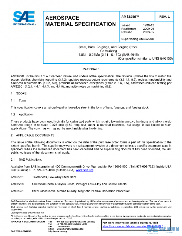 SAE AMS6290L PDF SAE AMS6290L PDF