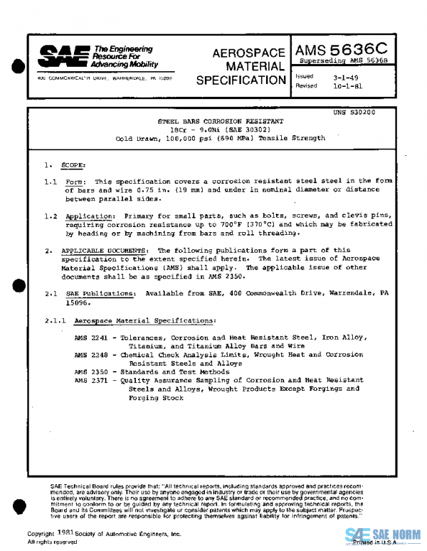 SAE AMS5636C PDF SAE AMS5636C PDF