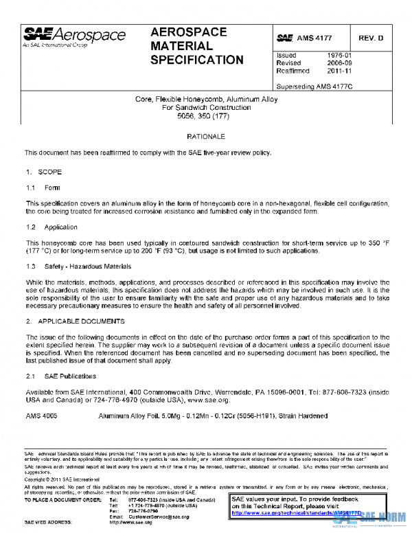 SAE AMS4177D PDF SAE AMS4177D PDF