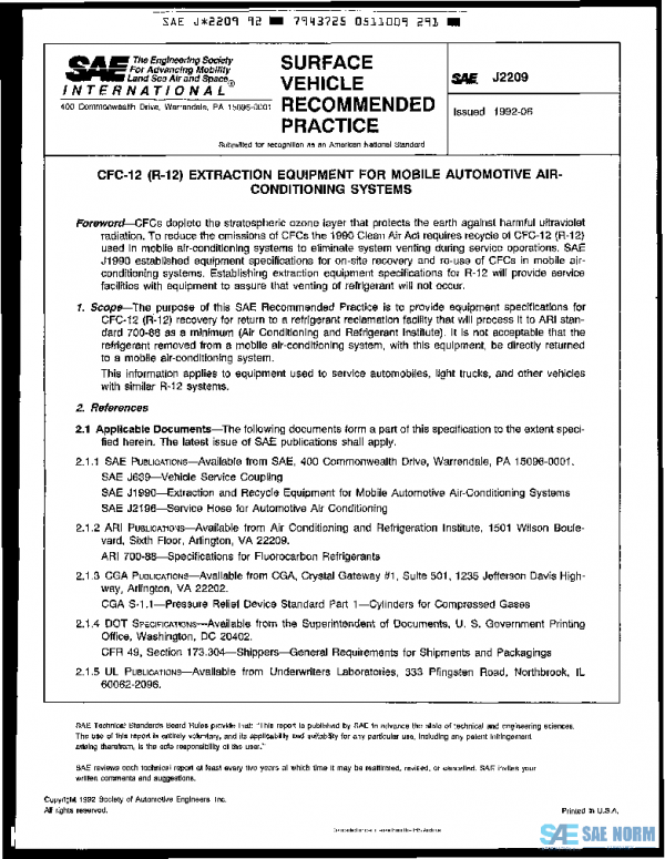 SAE J2209_199206 PDF