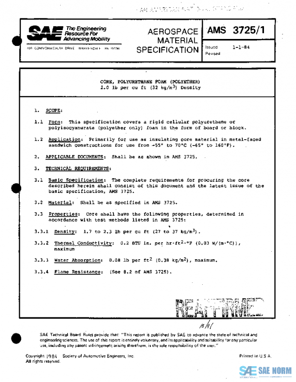 SAE AMS3725/1 PDF