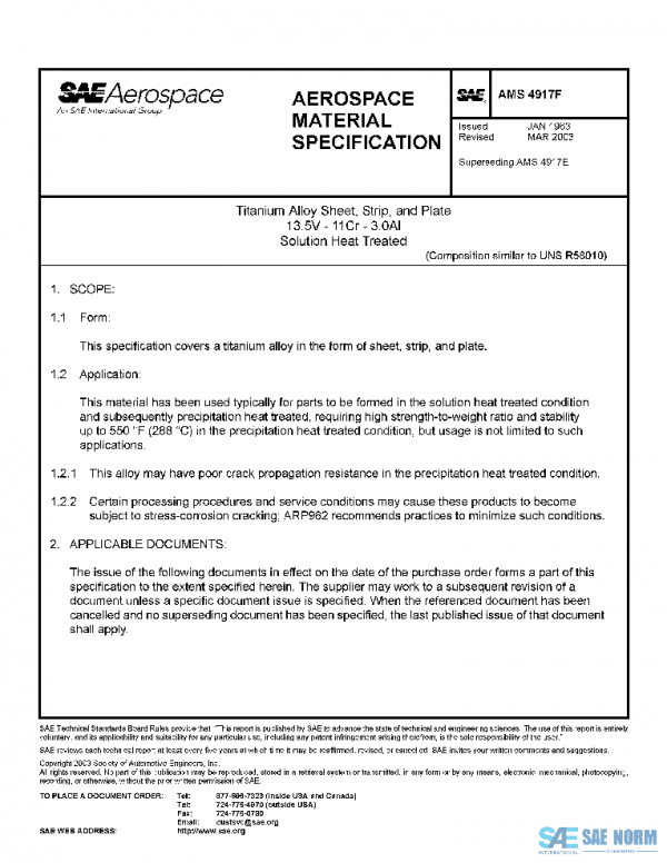 SAE AMS4917F PDF SAE AMS4917F PDF