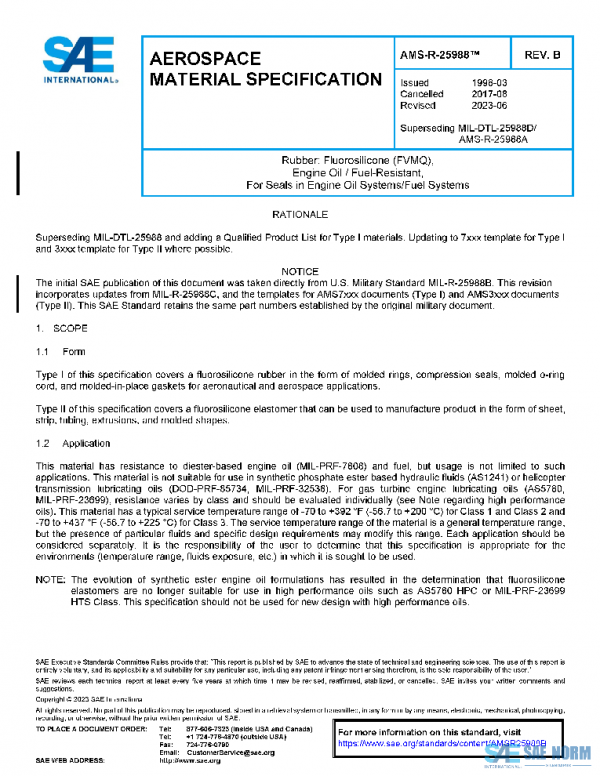 SAE AMSR25988B PDF SAE AMSR25988B PDF