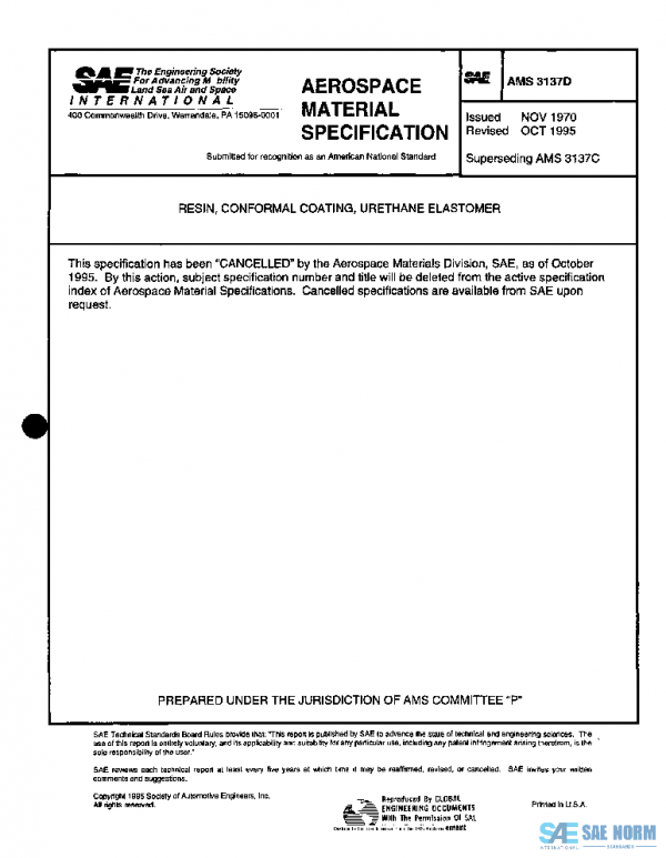 SAE AMS3137D PDF SAE AMS3137D PDF