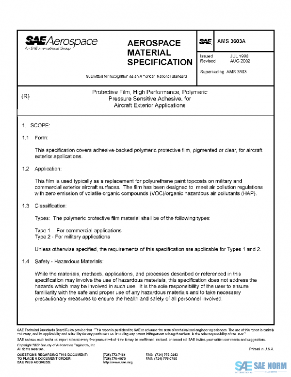 SAE AMS3603A PDF SAE AMS3603A PDF