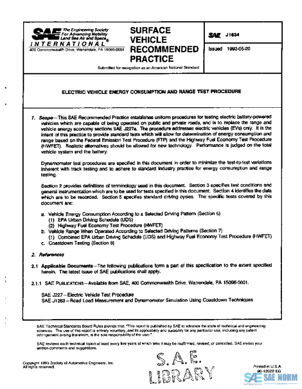 SAE J1634_199305 PDF