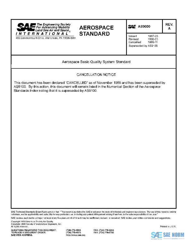 SAE AS9000A PDF