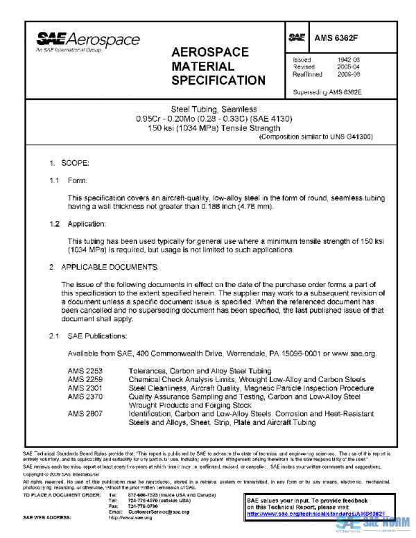 SAE AMS6362F PDF SAE AMS6362F PDF