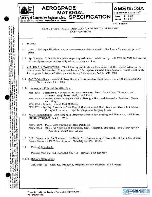 SAE AMS5503A PDF