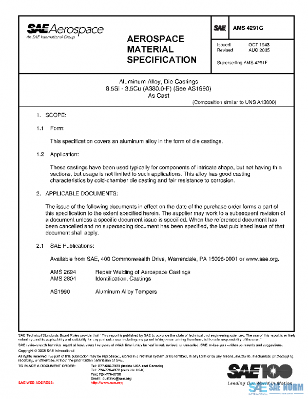 SAE AMS4291G PDF