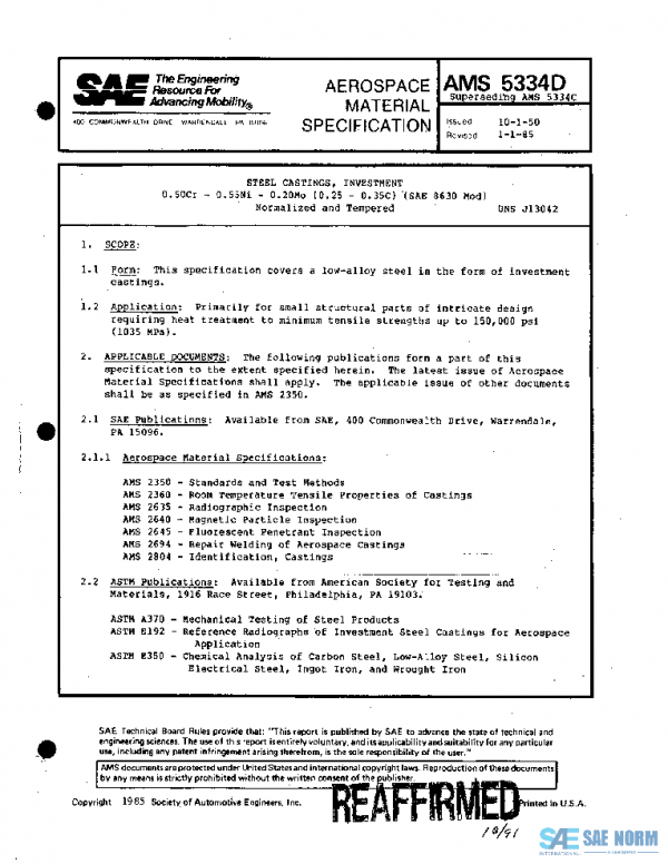 SAE AMS5334D PDF
