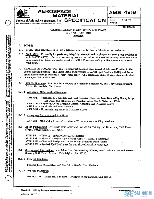 SAE AMS4919 PDF
