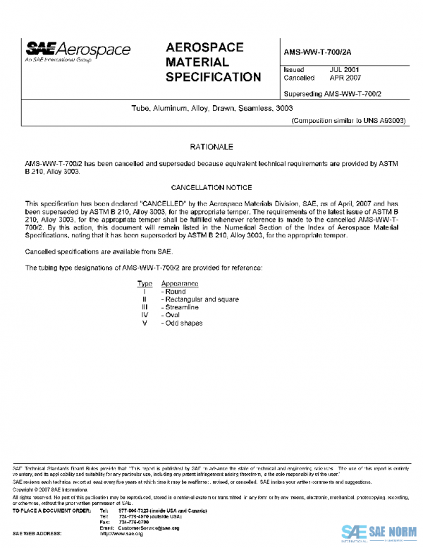SAE AMSWWT700/2A PDF
