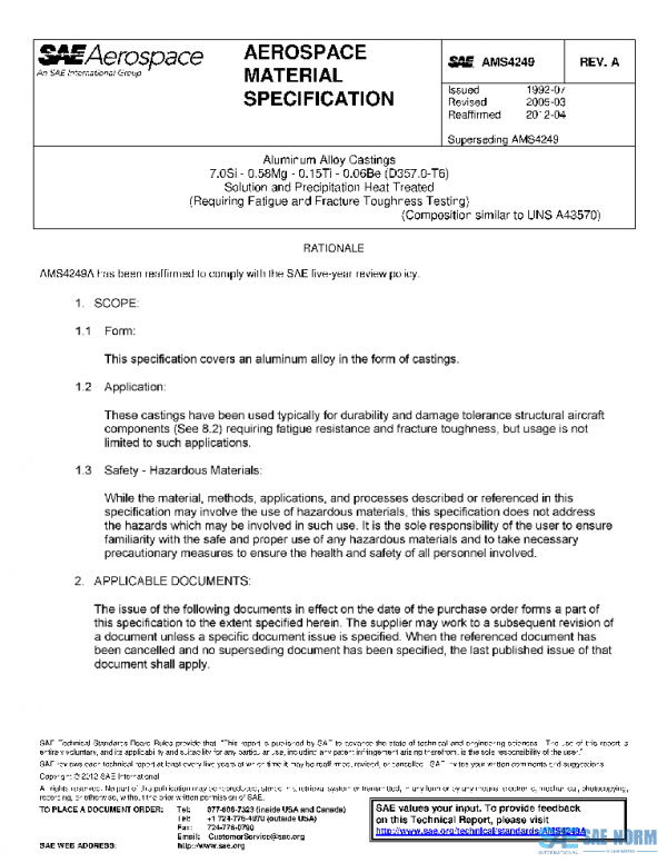 SAE AMS4249A PDF