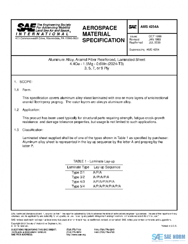SAE AMS4254A PDF