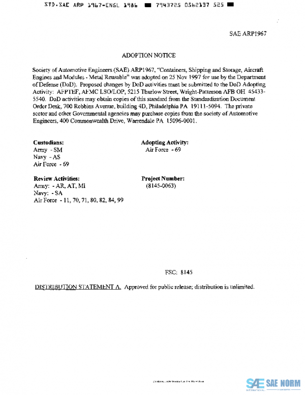 SAE ARP1967 PDF