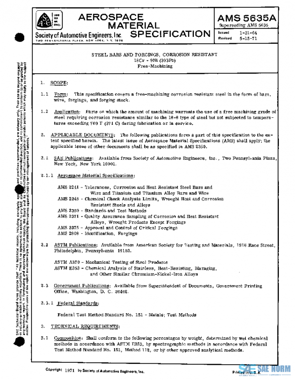 SAE AMS5635A PDF SAE AMS5635A PDF